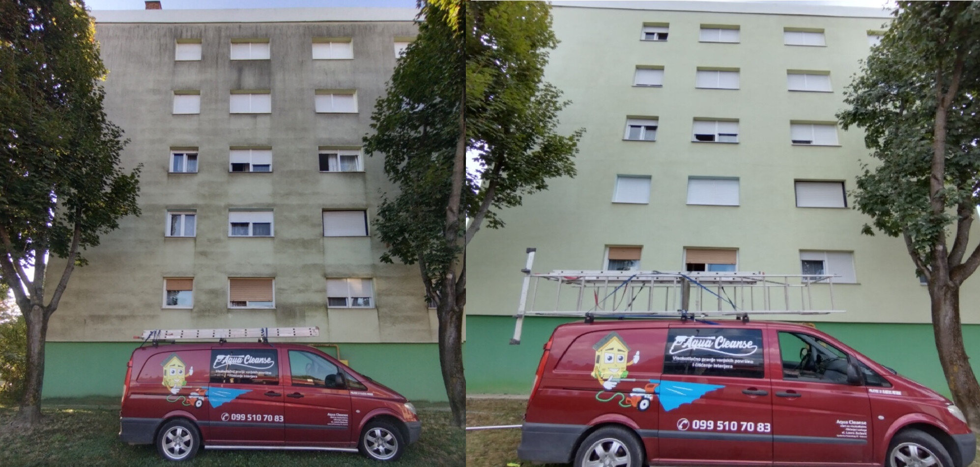 Čišćenje fasade stambene zgrade u Vinkovcima